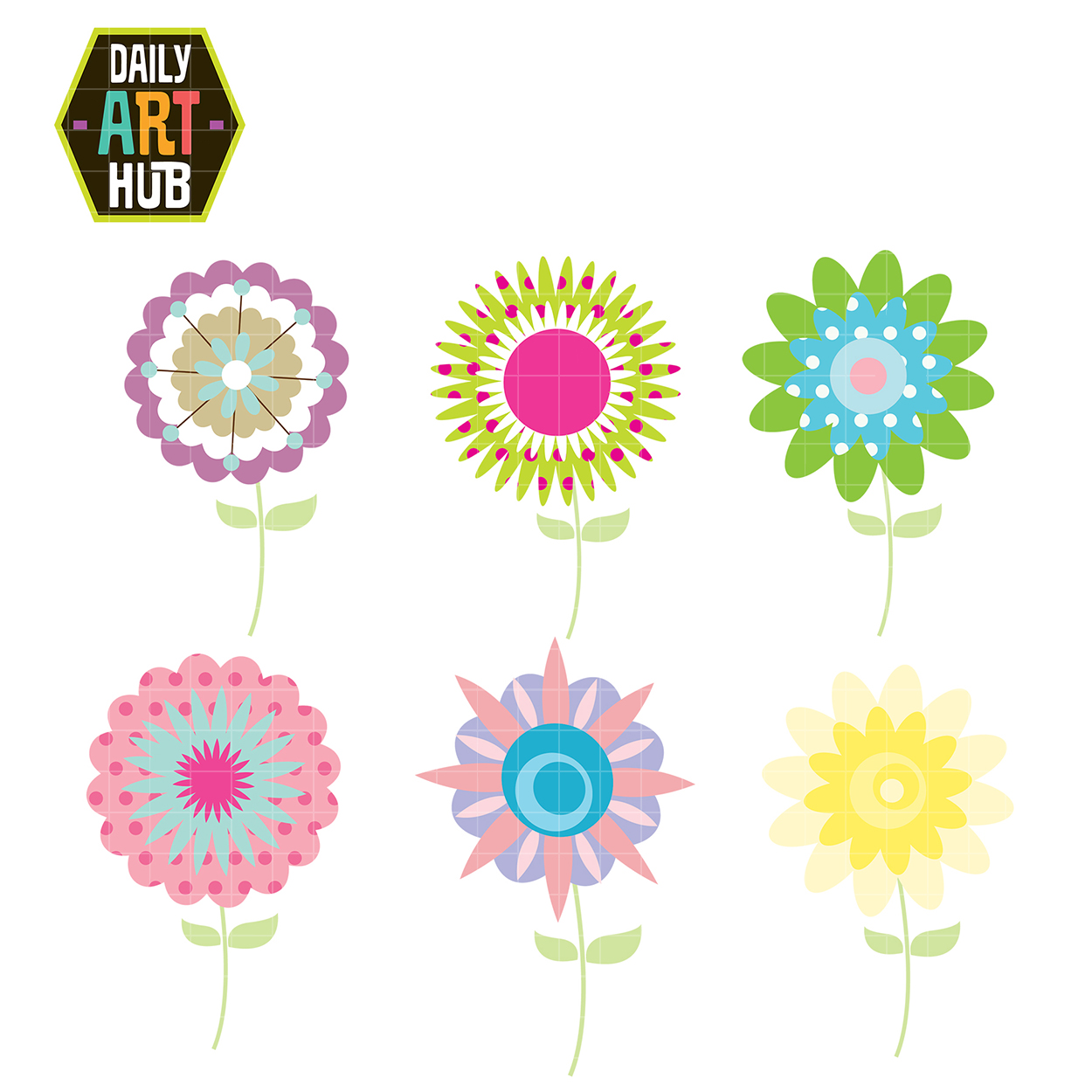 free abstract flower clip art - photo #38