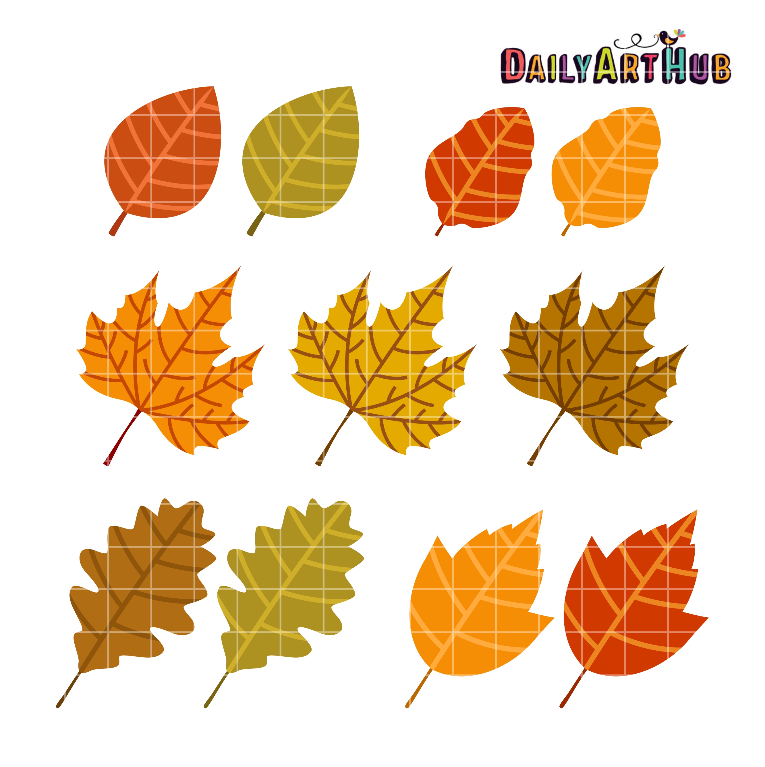 Autumn Leaves Clip Art Set | Daily Art Hub
