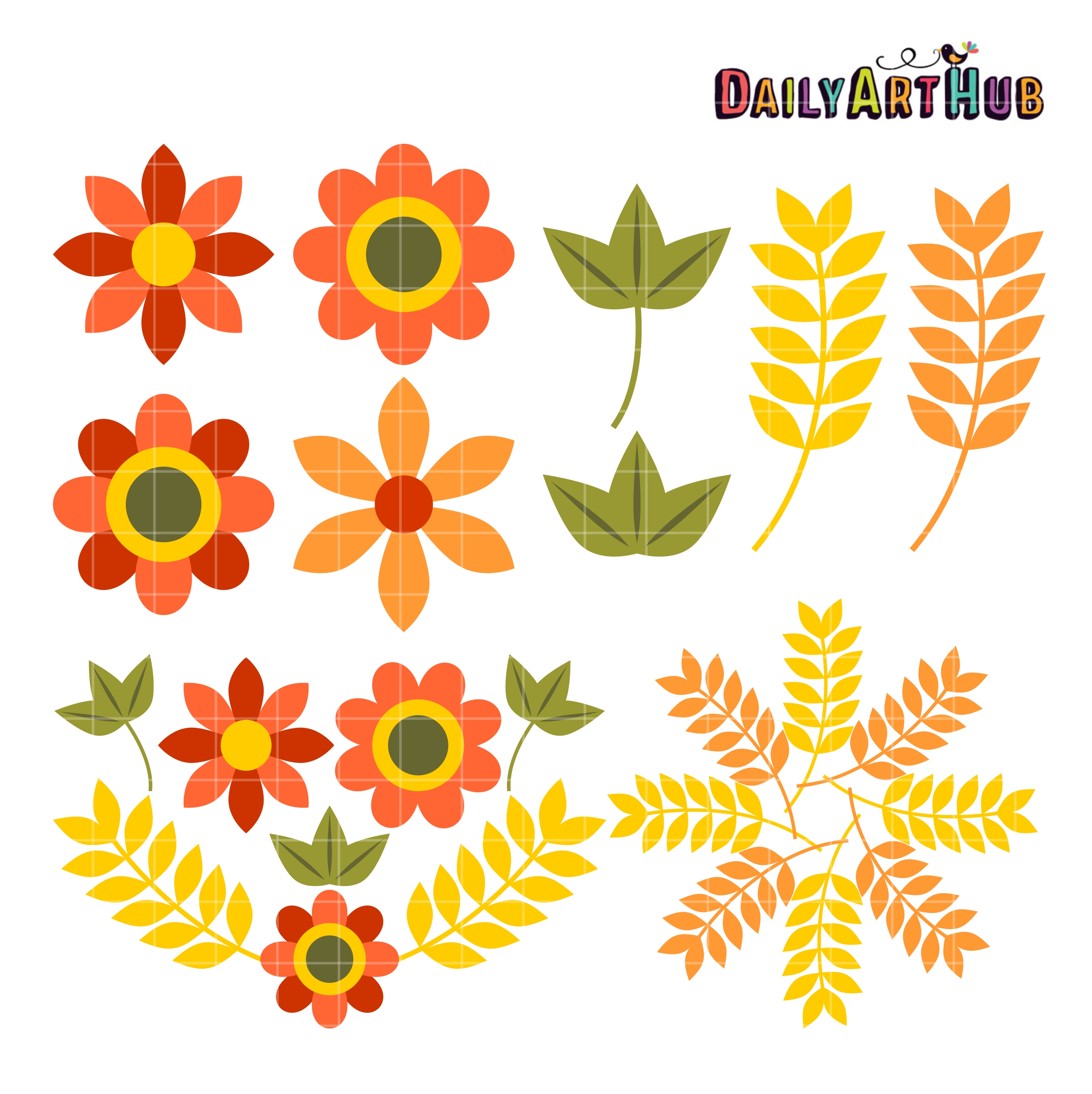Autumn Flowers Clip Art – Cliparts