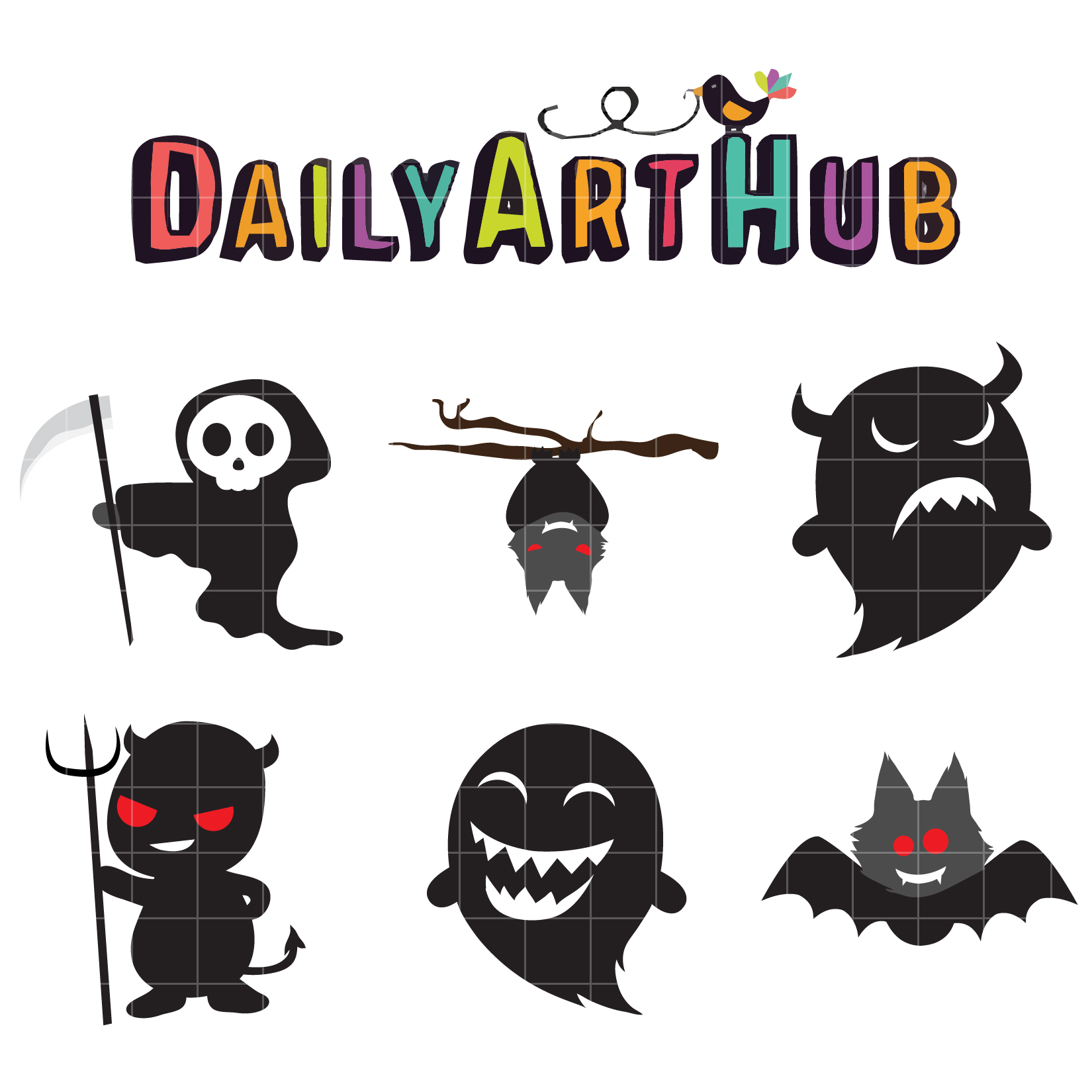 Spooky Halloween Clip Art Set | Daily Art Hub