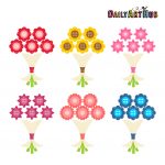 Simple Flower Bouquet Clip Art Set | Daily Art Hub