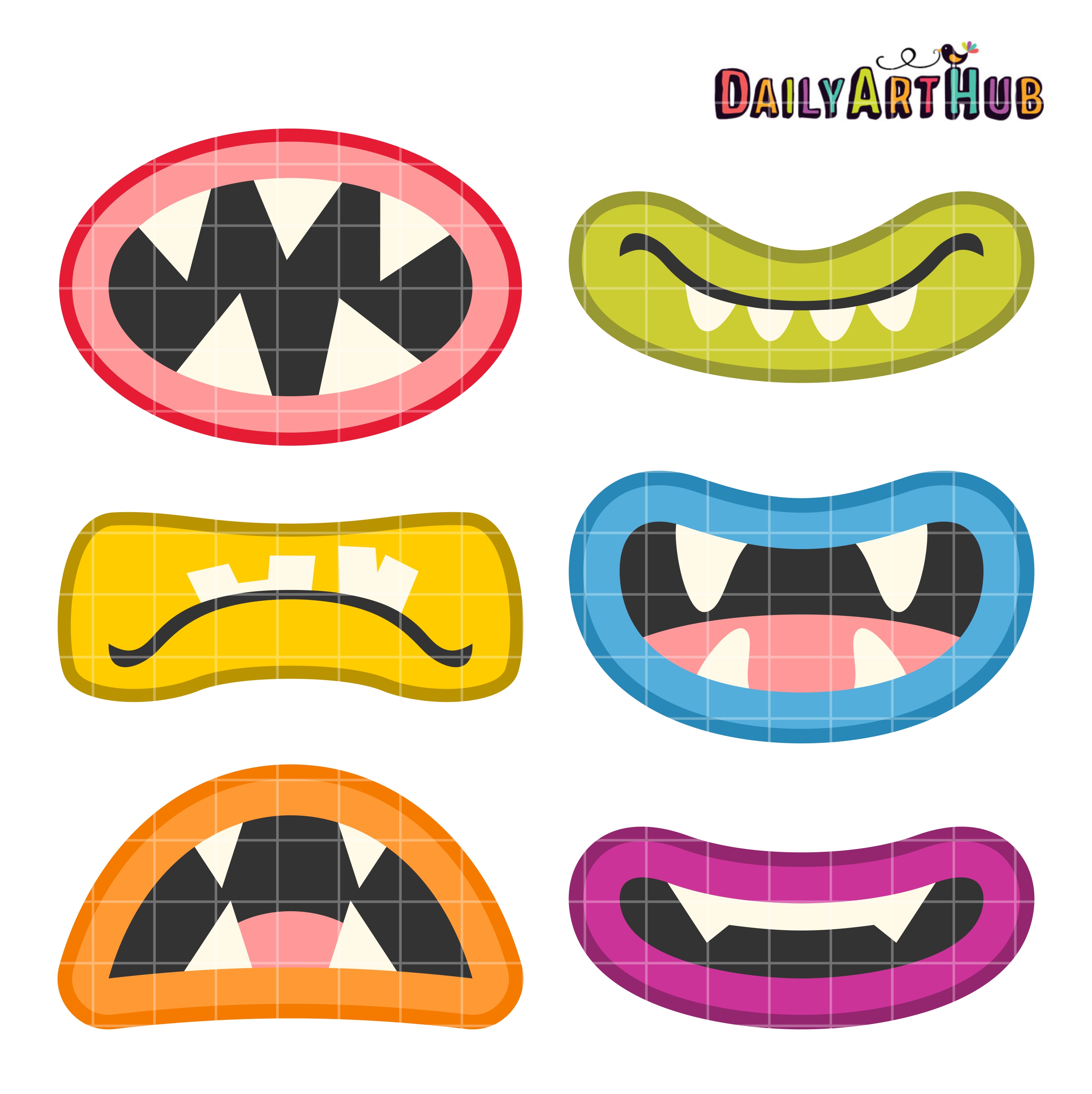 Monster Mouth Clip Art Set Daily Art Hub