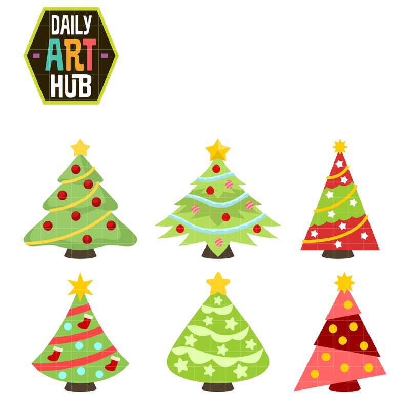 Christmas Trees Clip Art Set | Daily Art Hub - Free Clip Art Everyday