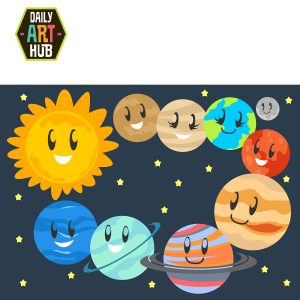 Cute Planets Clip Art Set – Daily Art Hub // Graphics, Alphabets & SVG