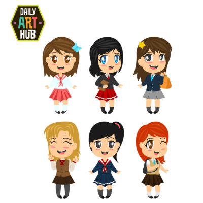 Cute Little Girls Notepad Clip Art Set – Daily Art Hub // Graphics,  Alphabets & SVG