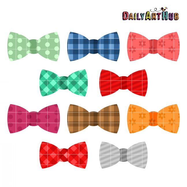 Bow Ties Clip Art Set – Daily Art Hub – Free Clip Art Everyday