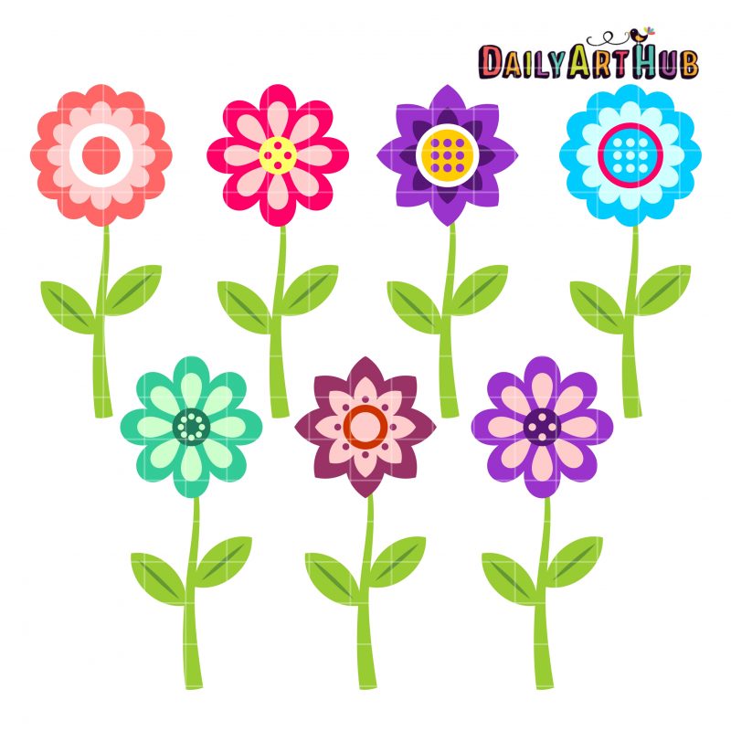 Clementine Flowers Clip Art Set | Daily Art Hub - Free Clip Art Everyday
