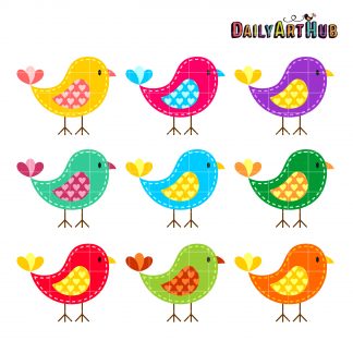 Colorful Birds Clip Art Set – Daily Art Hub – Free Clip Art Everyday