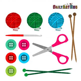 Knitting And Crochet Clip Art Set Daily Art Hub Free Clip Art Everyday