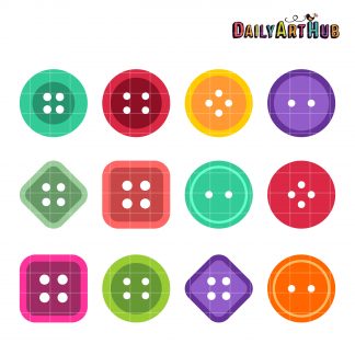 Assorted Buttons Clip Art Set – Daily Art Hub – Free Clip Art Everyday