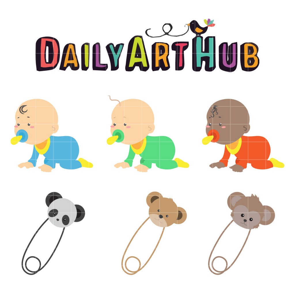 Cute Babies Crawling Clip Art Set – Daily Art Hub // Graphics ...