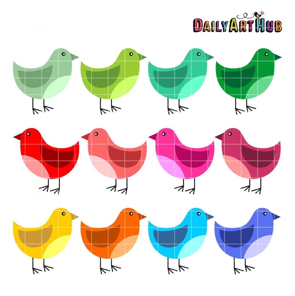 Simple Birds Clip Art Set Daily Art Hub // Graphics, Alphabets & SVG