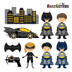 Bat Kids Clip Art Set – Daily Art Hub // Graphics, Alphabets & SVG