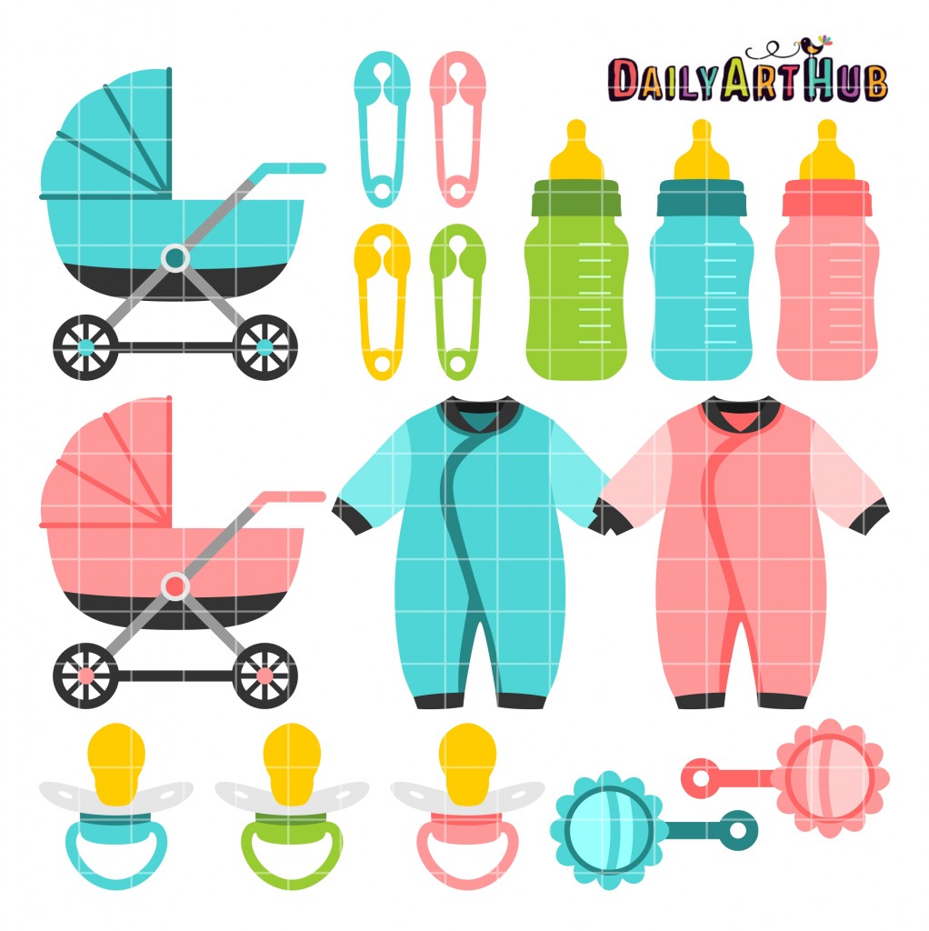 Baby Stuffs Clip Art Set – Daily Art Hub // Graphics, Alphabets & SVG