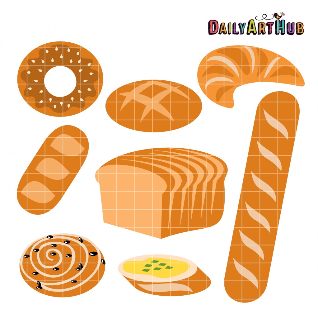 Breads Clip Art Set Daily Art Hub Graphics Alphabets And Svg