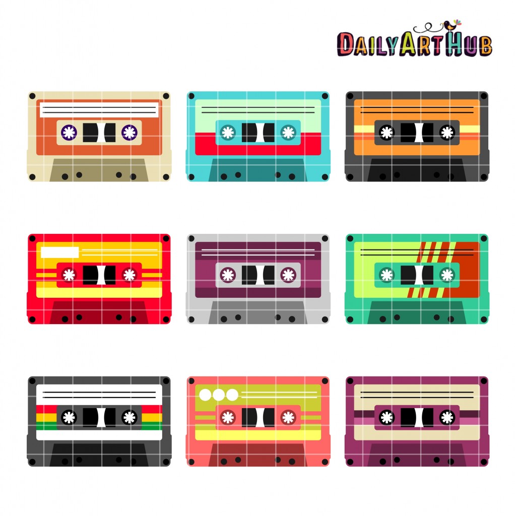 Cassette Tapes Clip Art Set Daily Art Hub Graphics Alphabets And Svg 9829