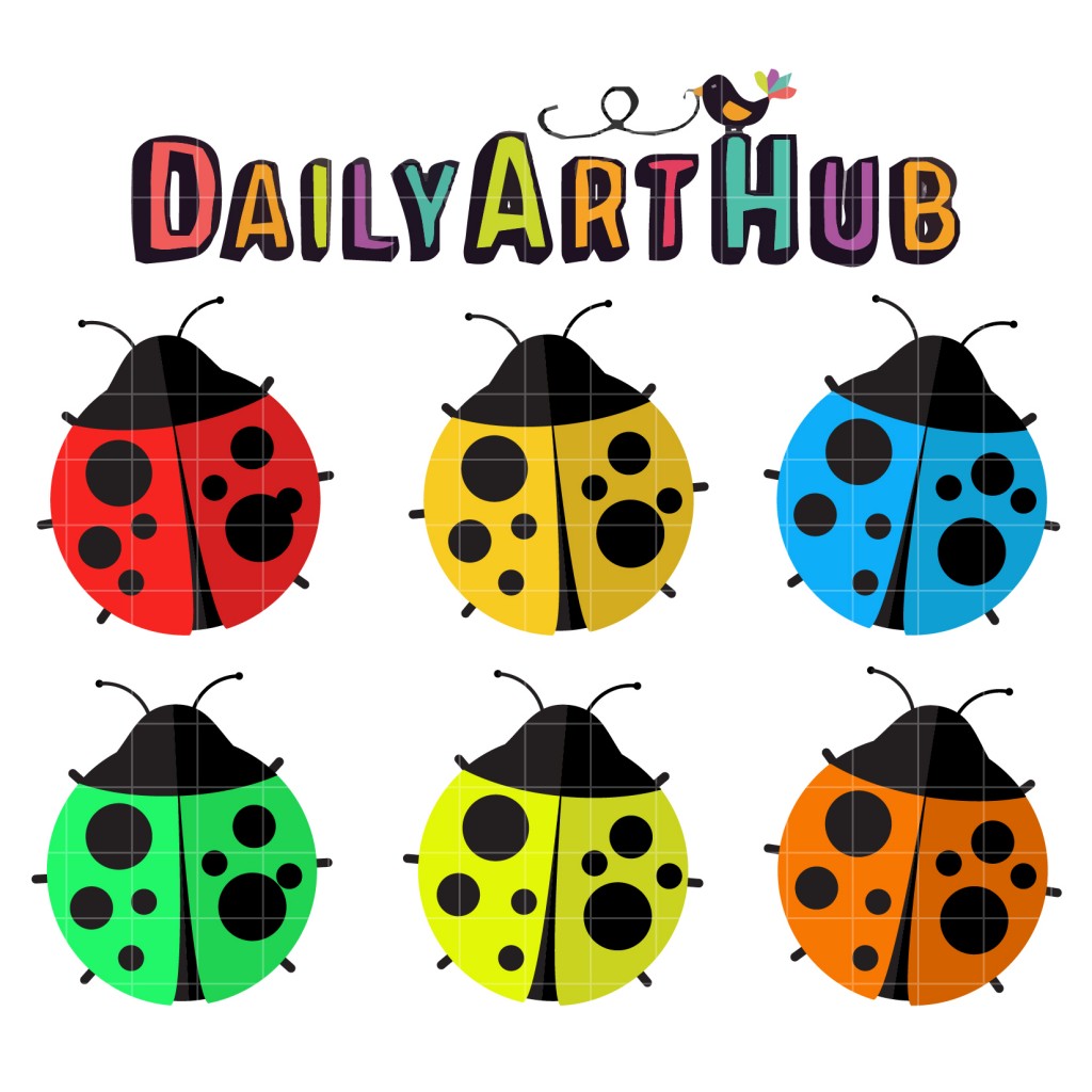 Colorful Lady Bugs Clip Art Set – Daily Art Hub // Graphics, Alphabets ...