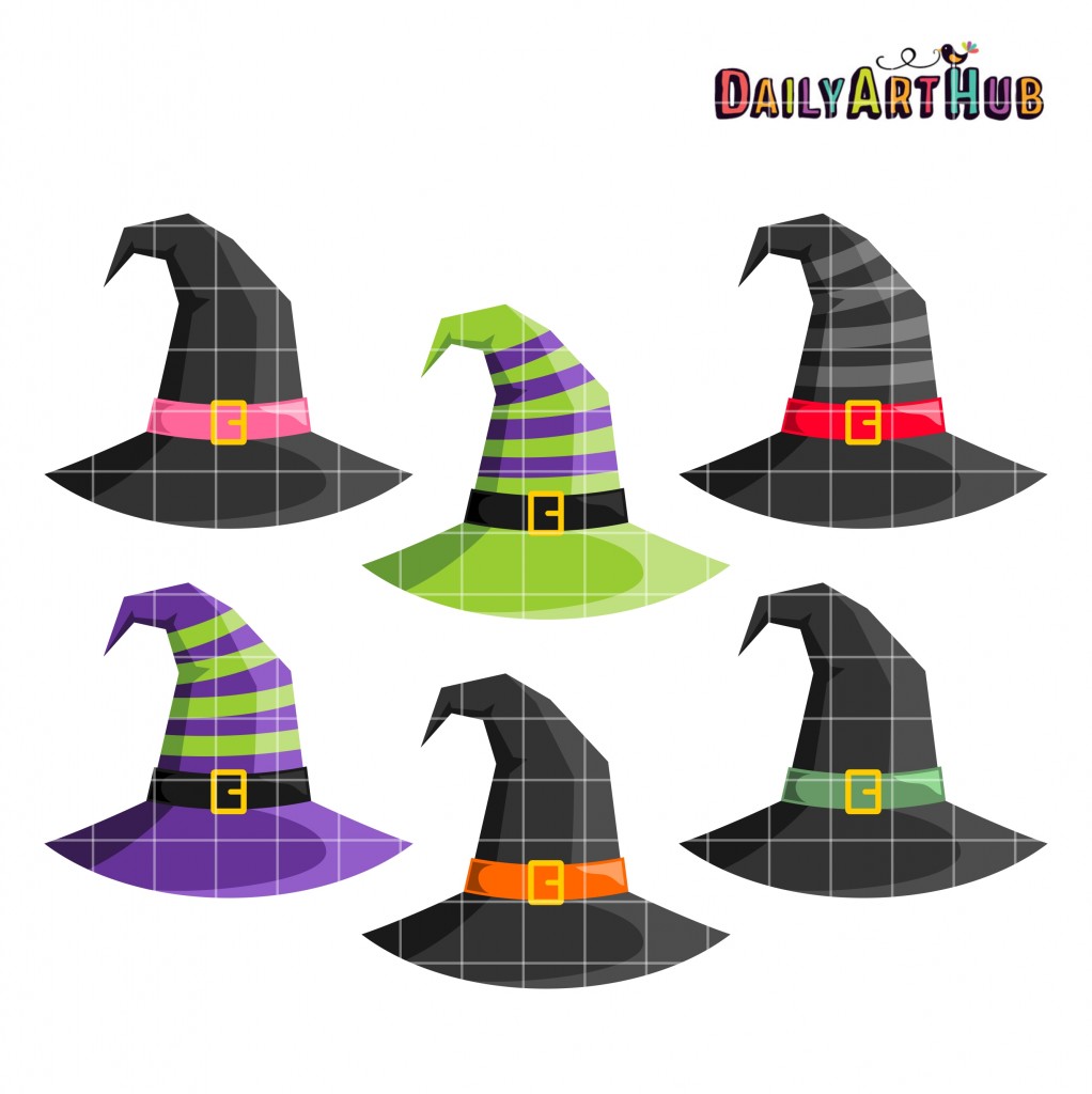 Witch Hats Clip Art Set – Daily Art Hub // Graphics, Alphabets & SVG