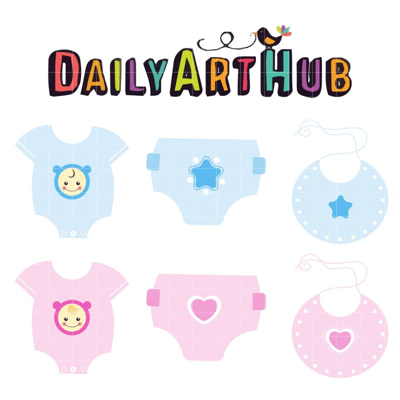 Cute Baby Stuff Clip Art Set | Daily Art Hub