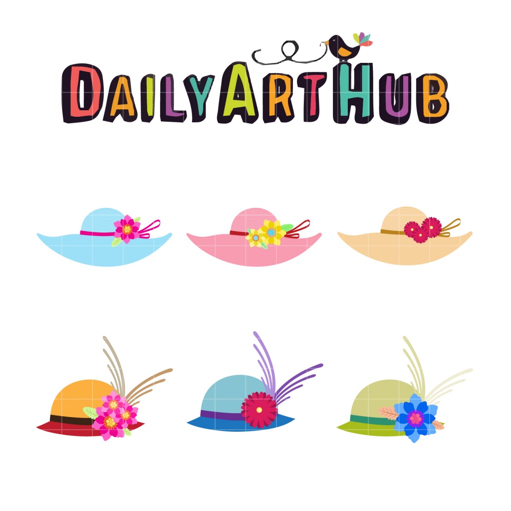 Summer Hats Clip Art Set – Daily Art Hub // Graphics, Alphabets & SVG