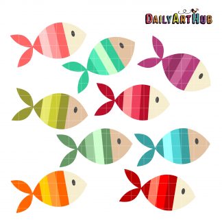 Colorful Fishes Clip Art Set – Daily Art Hub – Free Clip Art Everyday