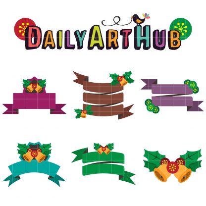 Christmas Banners Clip Art Set – Daily Art Hub – Free Clip Art Everyday