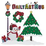 Christmas Eve Clip Art Set – Daily Art Hub // Graphics, Alphabets &amp; SVG