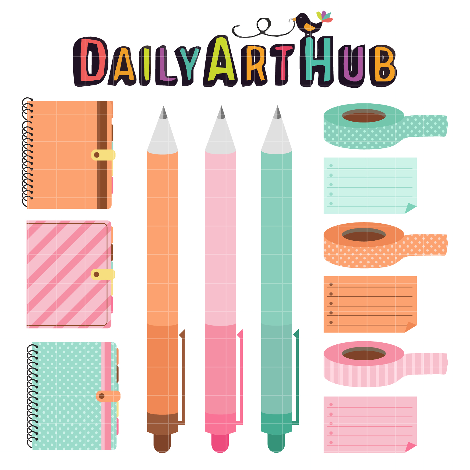 Colorful Planner Clip Art Set Daily Art Hub Graphics Alphabets And Svg