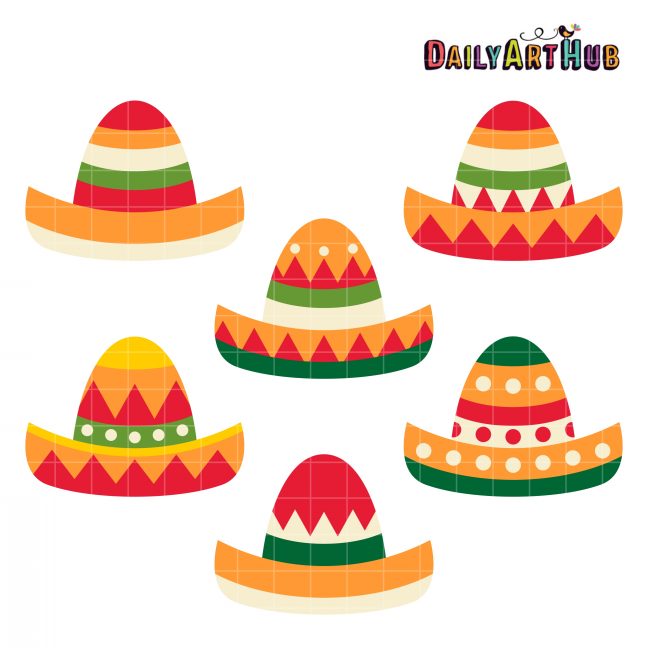 Cinco De Mayo Hats Clip Art Set Daily Art Hub Free Clip Art Everyday