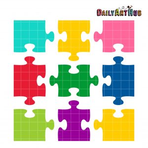 Jigsaw Puzzle Shapes Clip Art Set – Daily Art Hub // Graphics ...