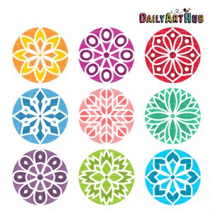 Simple Mandala Clip Art Set – Daily Art Hub // Graphics, Alphabets & SVG