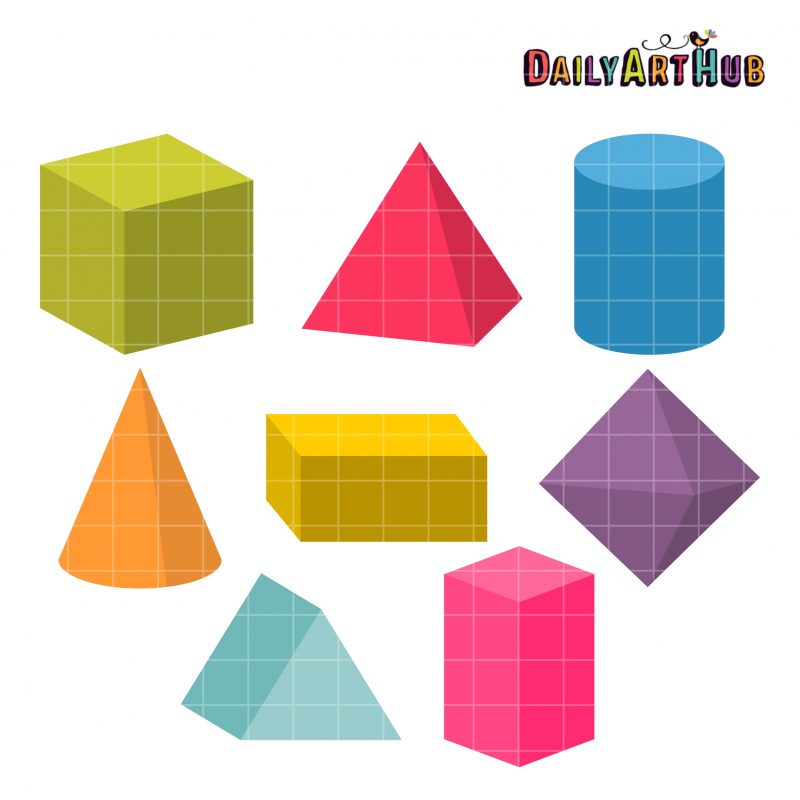 3D Shapes Clip Art Set | Daily Art Hub - Free Clip Art Everyday