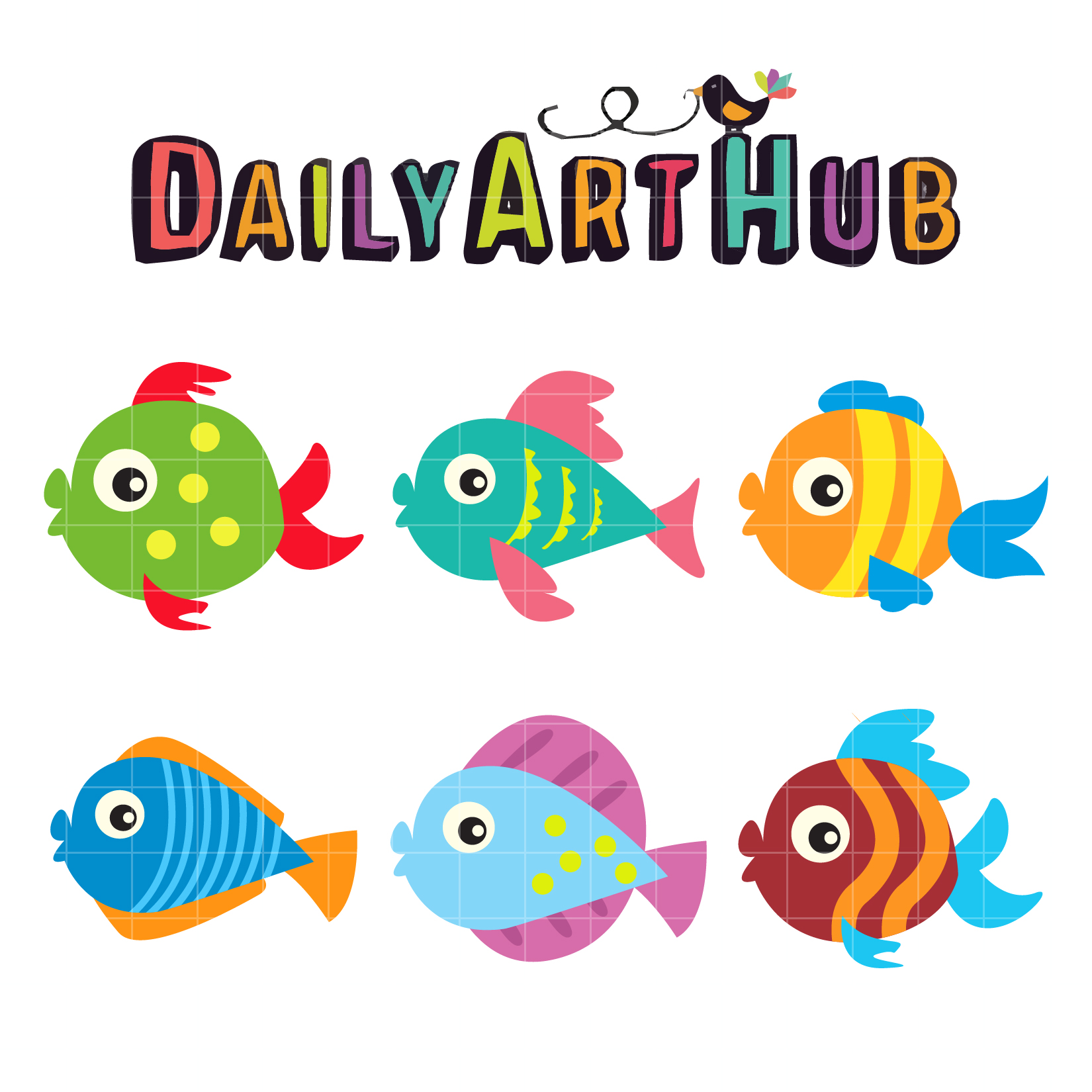 Cute Fish Clip Art Set Daily Art Hub Free Clip Art Everyday