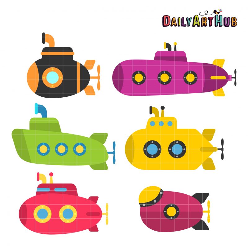 submarine drawing for kids