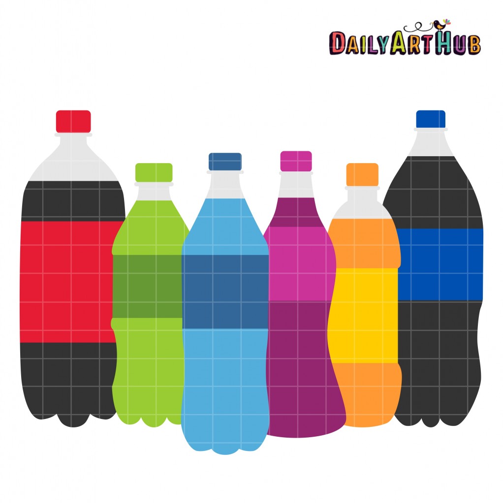 Soda Bottles Clip Art Set Daily Art Hub // Graphics, Alphabets & SVG