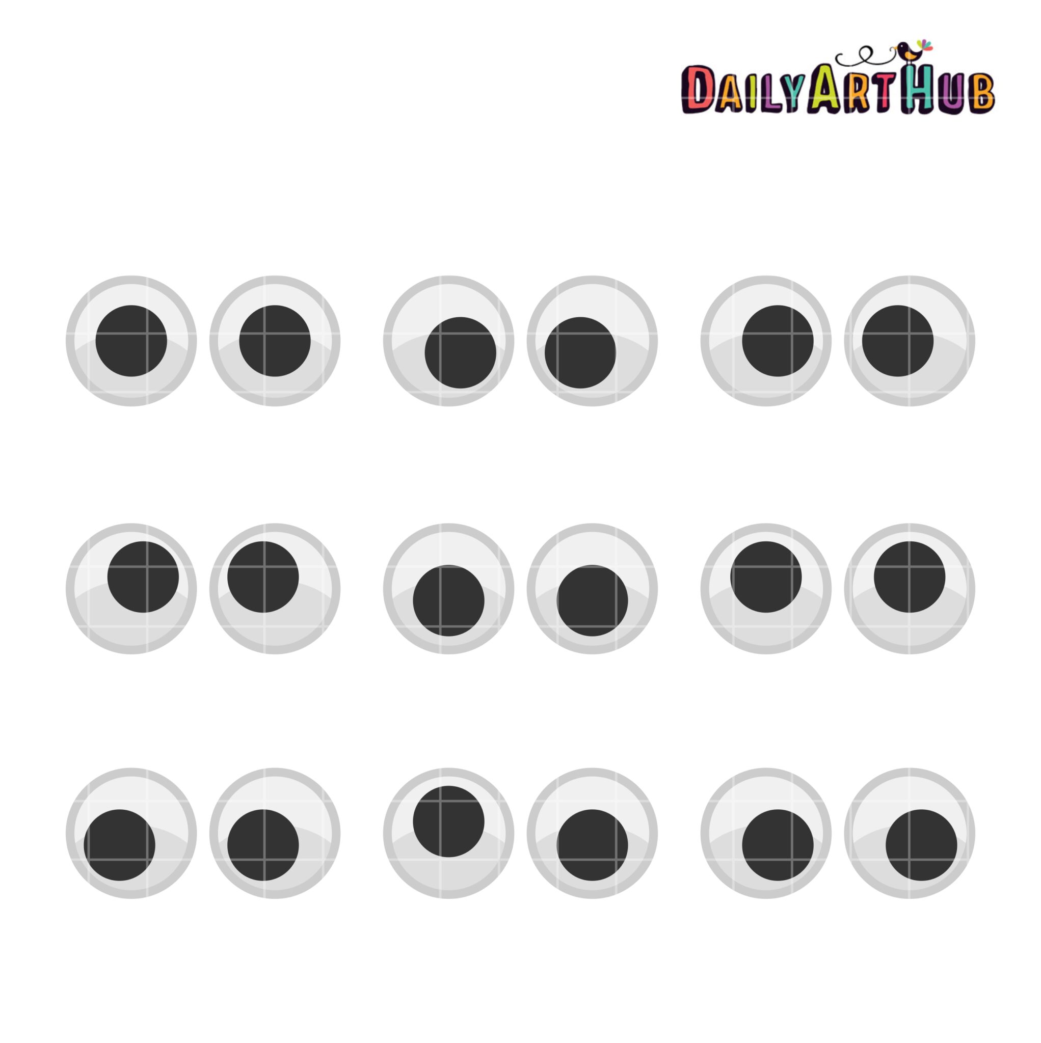 Googly Eyes Clip Art Set Daily Art Hub // Graphics Alphabets SVG