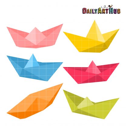 Paper Boats Clip Art Set – Daily Art Hub – Free Clip Art Everyday