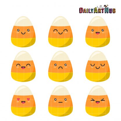 Candy Corn Emojis Clip Art Set – Daily Art Hub – Free Clip Art Everyday