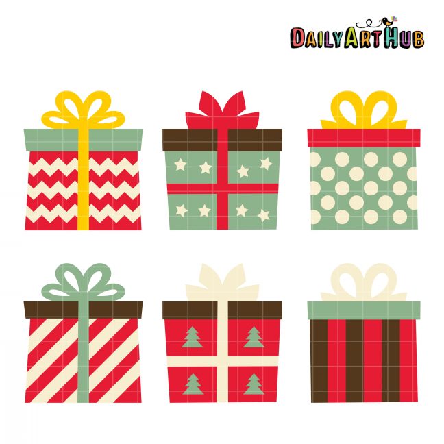 Christmas Gifts Clip Art Set – Daily Art Hub – Free Clip Art Everyday