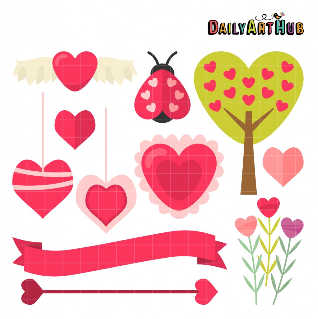 Heart Things Clip Art Set – Daily Art Hub // Graphics, Alphabets & SVG