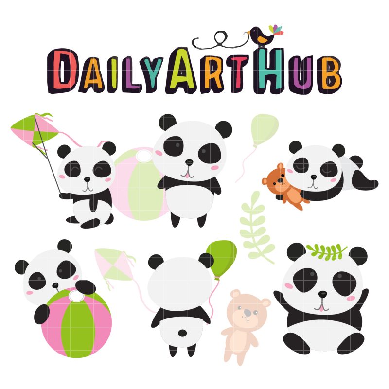 Panda Clip Art Set | Daily Art Hub - Free Clip Art Everyday