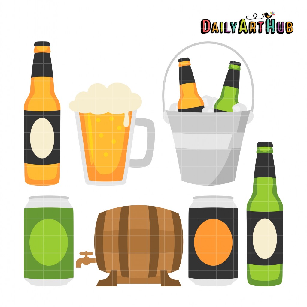 Beers Clip Art Set – Daily Art Hub // Graphics, Alphabets & SVG