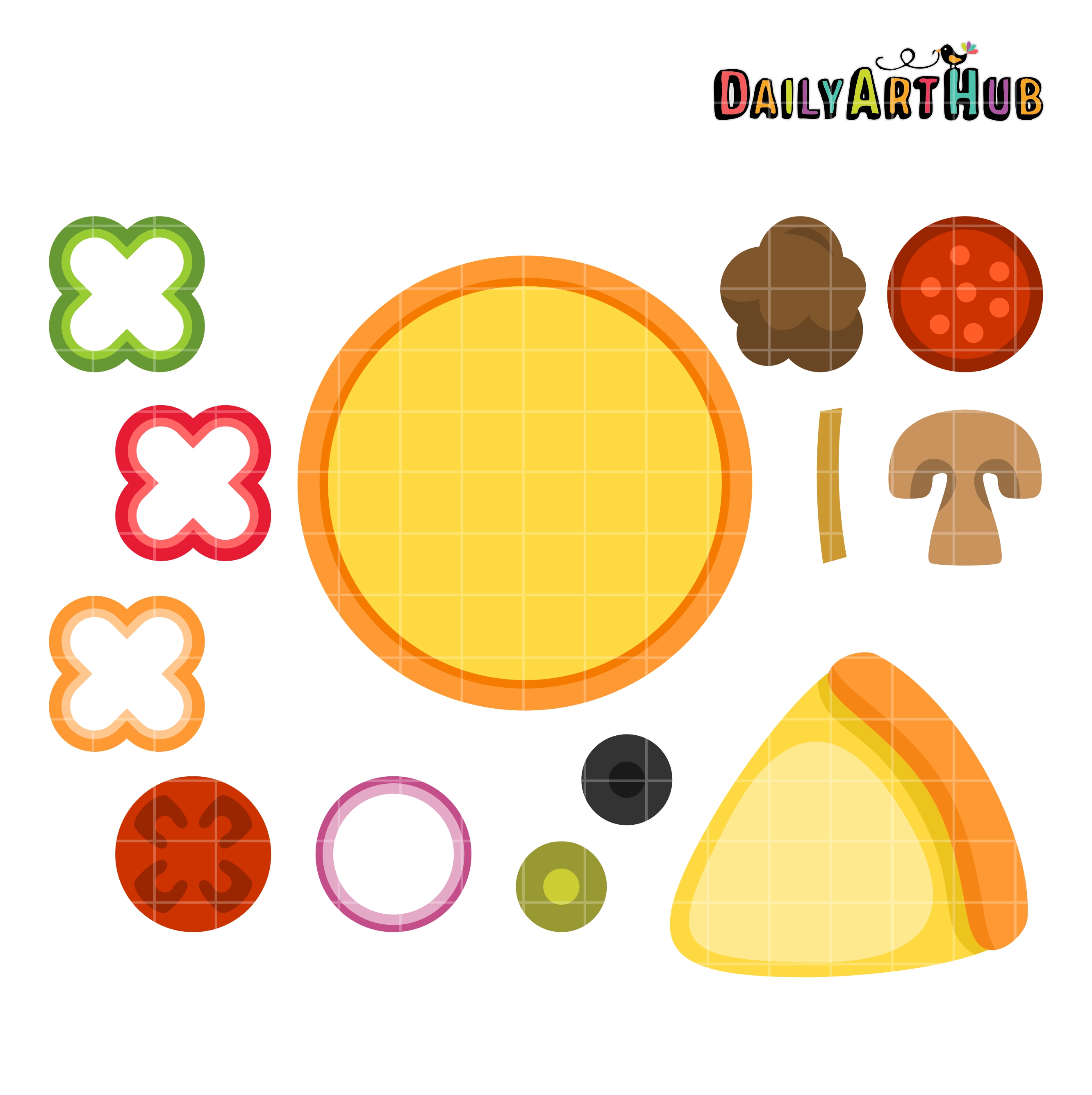 Diy Pizza Clip Art Set Daily Art Hub Free Clip Art Everyday