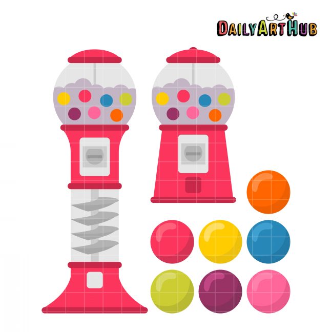 Gumball Machine Clip Art Set – Daily Art Hub – Free Clip Art Everyday