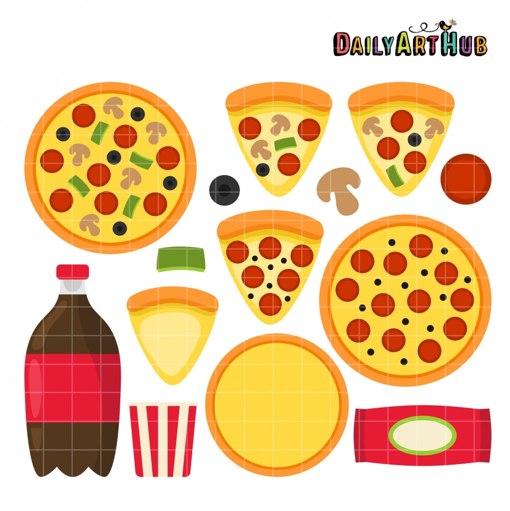 Pizza Party Clip Art Set – Daily Art Hub // Graphics, Alphabets & SVG