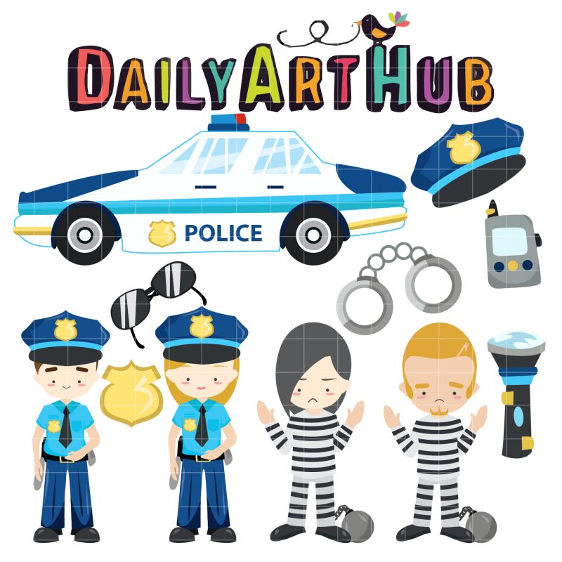 Policemen and Criminals Clip Art Set – Daily Art Hub – Free Clip Art ...