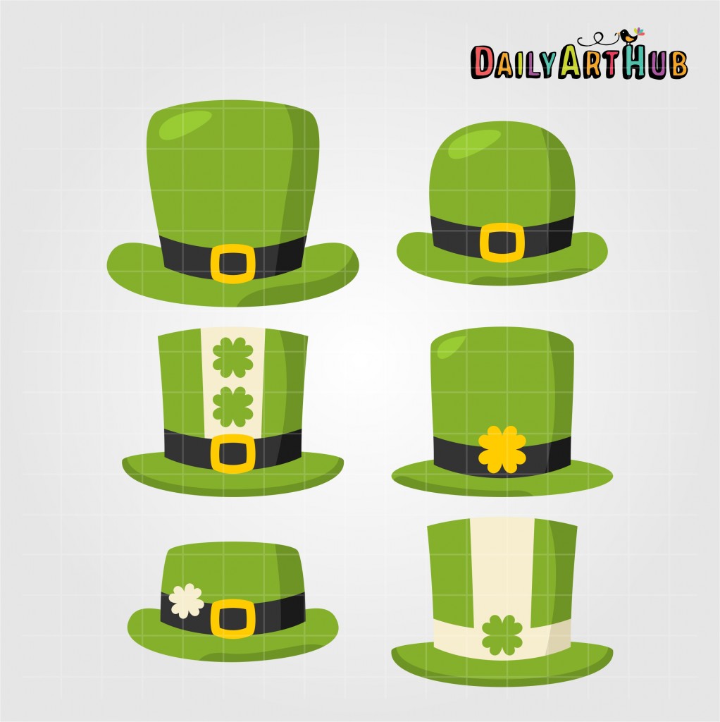 St Patrick s Day Hats Clip Art Set Daily Art Hub // Graphics