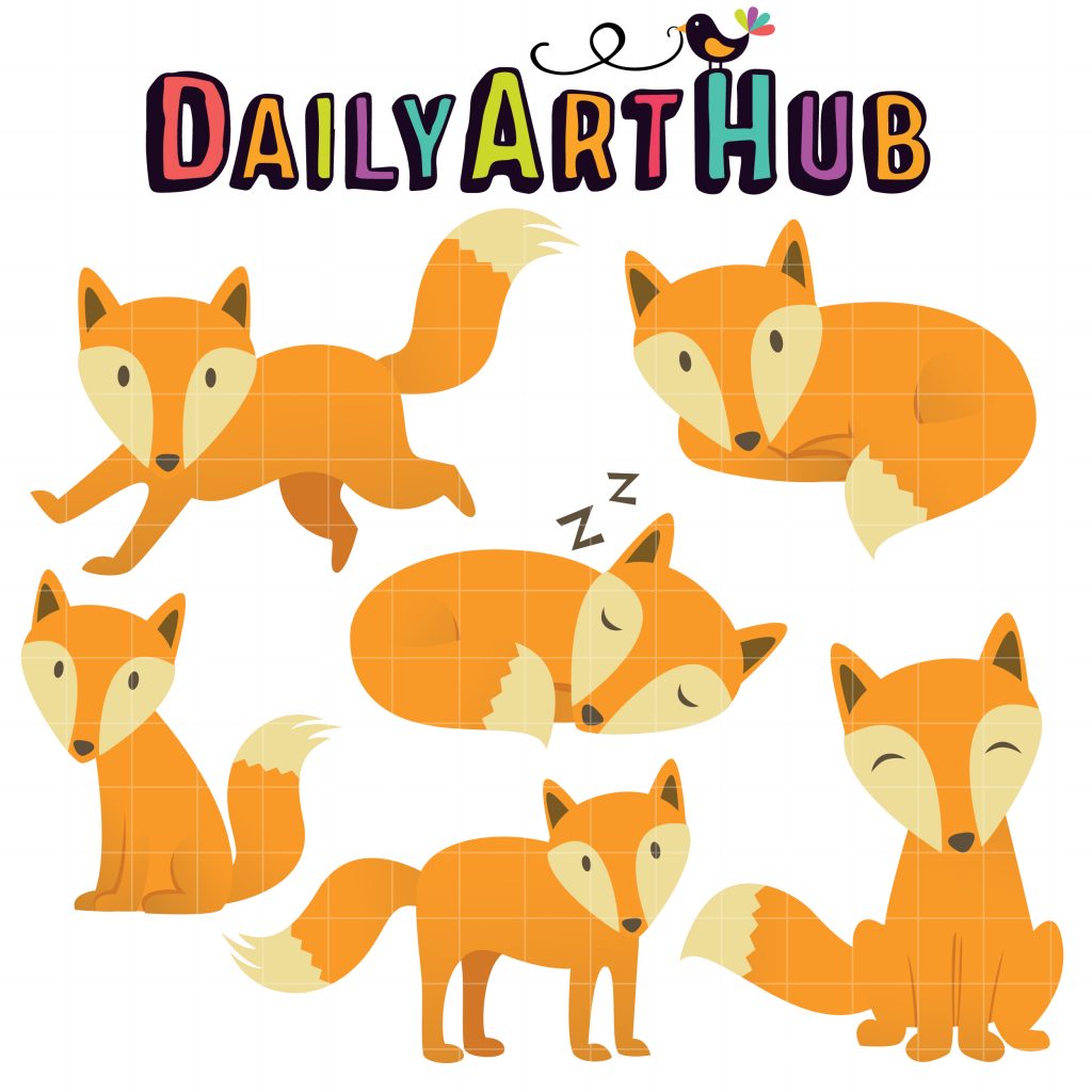 Fantastic Fox Clip Art Set – Daily Art Hub // Graphics, Alphabets & SVG