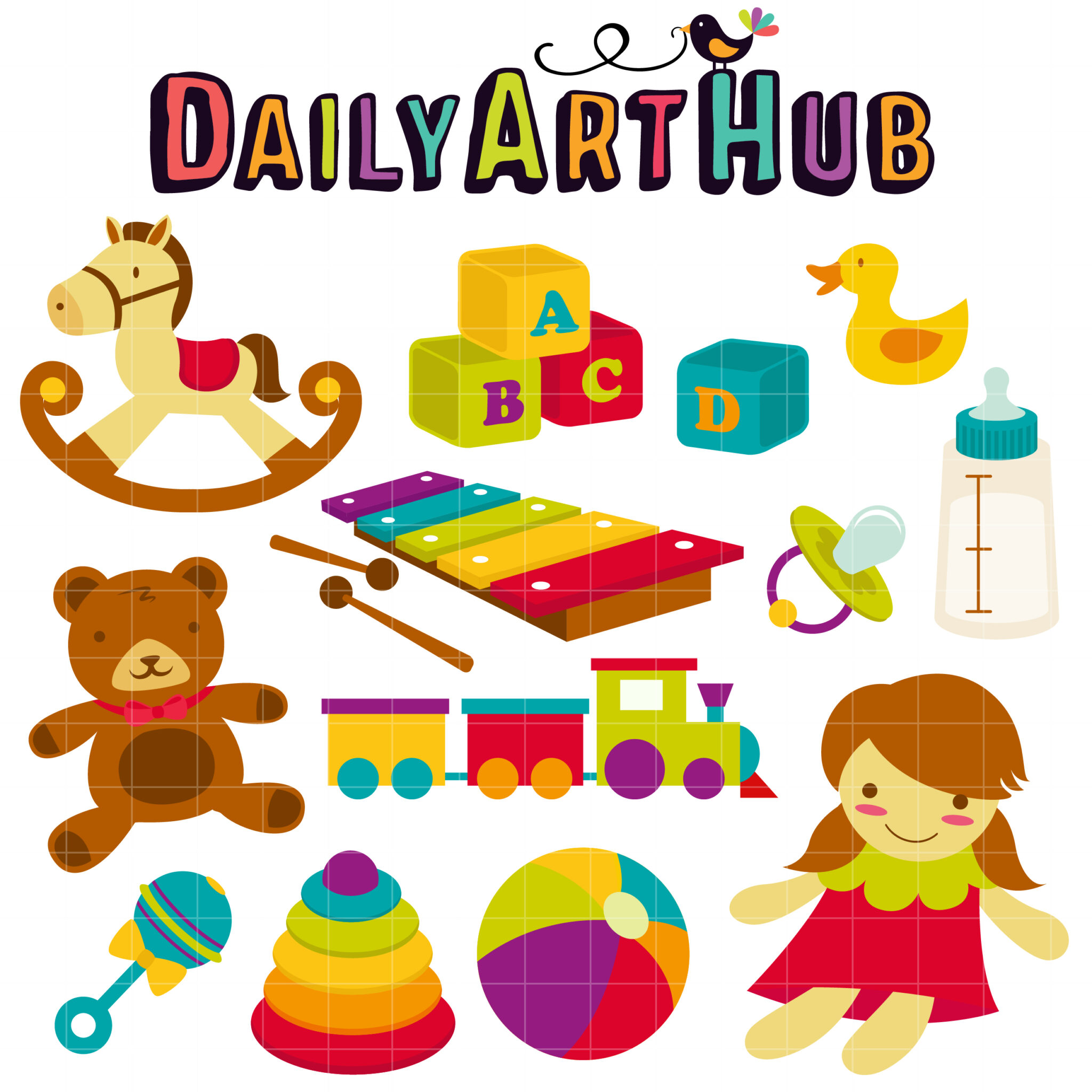 baby rattle clipart