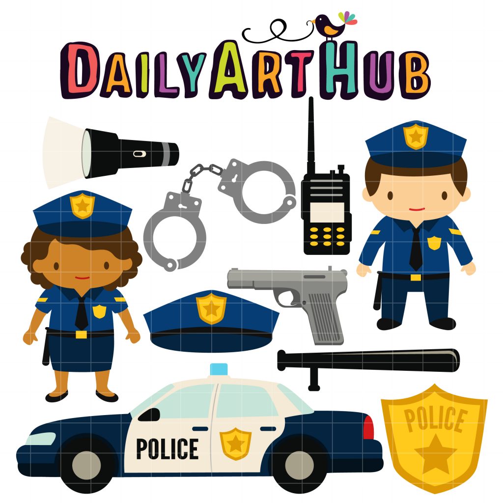 Little Police Clip Art Set – Daily Art Hub // Graphics, Alphabets & SVG